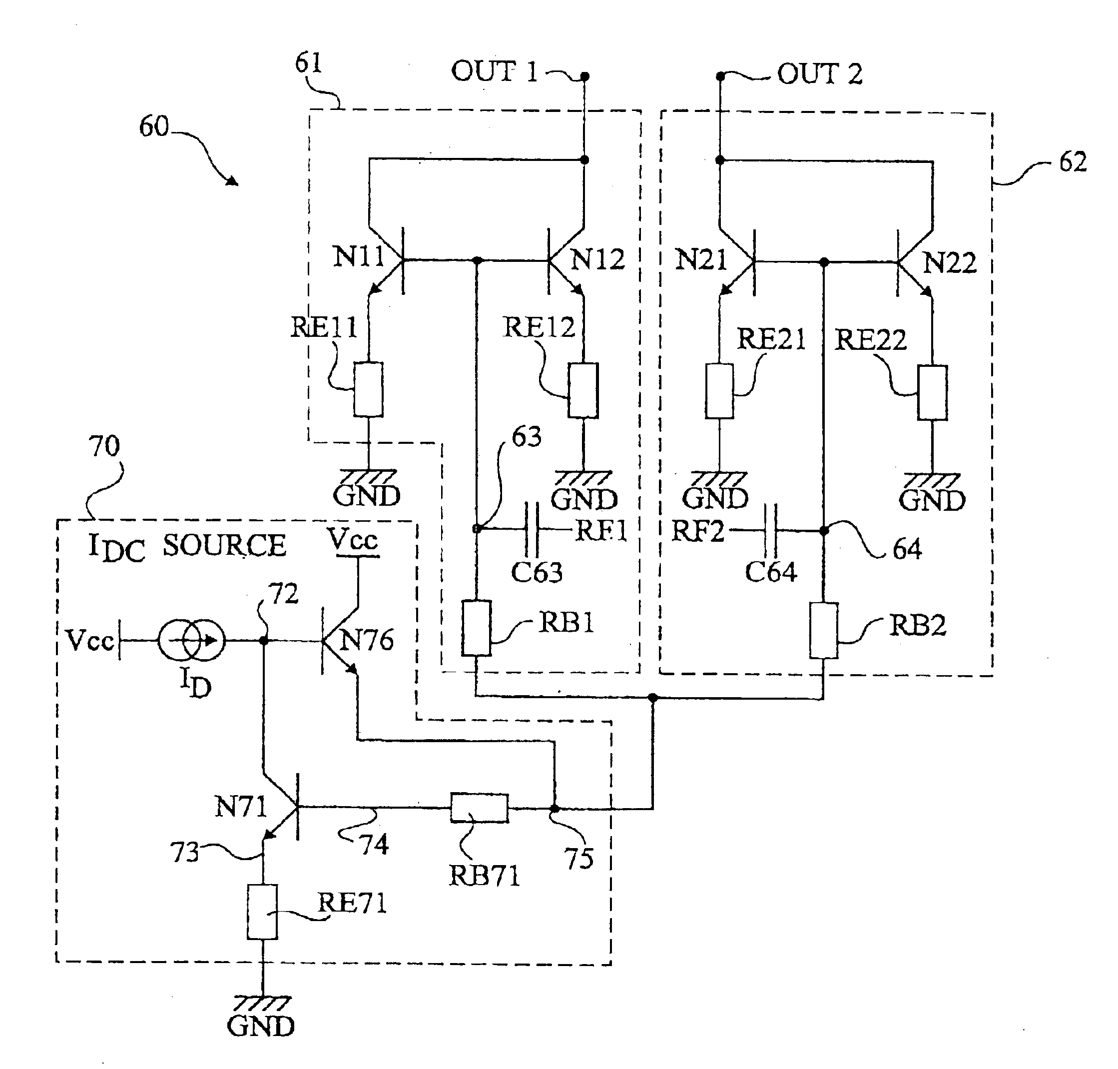 Class AB differential mixer