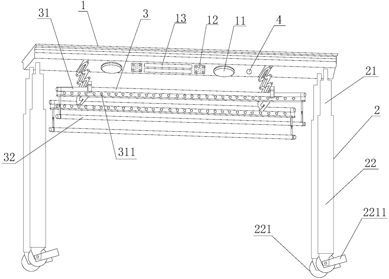 Movable lifting laundry rack