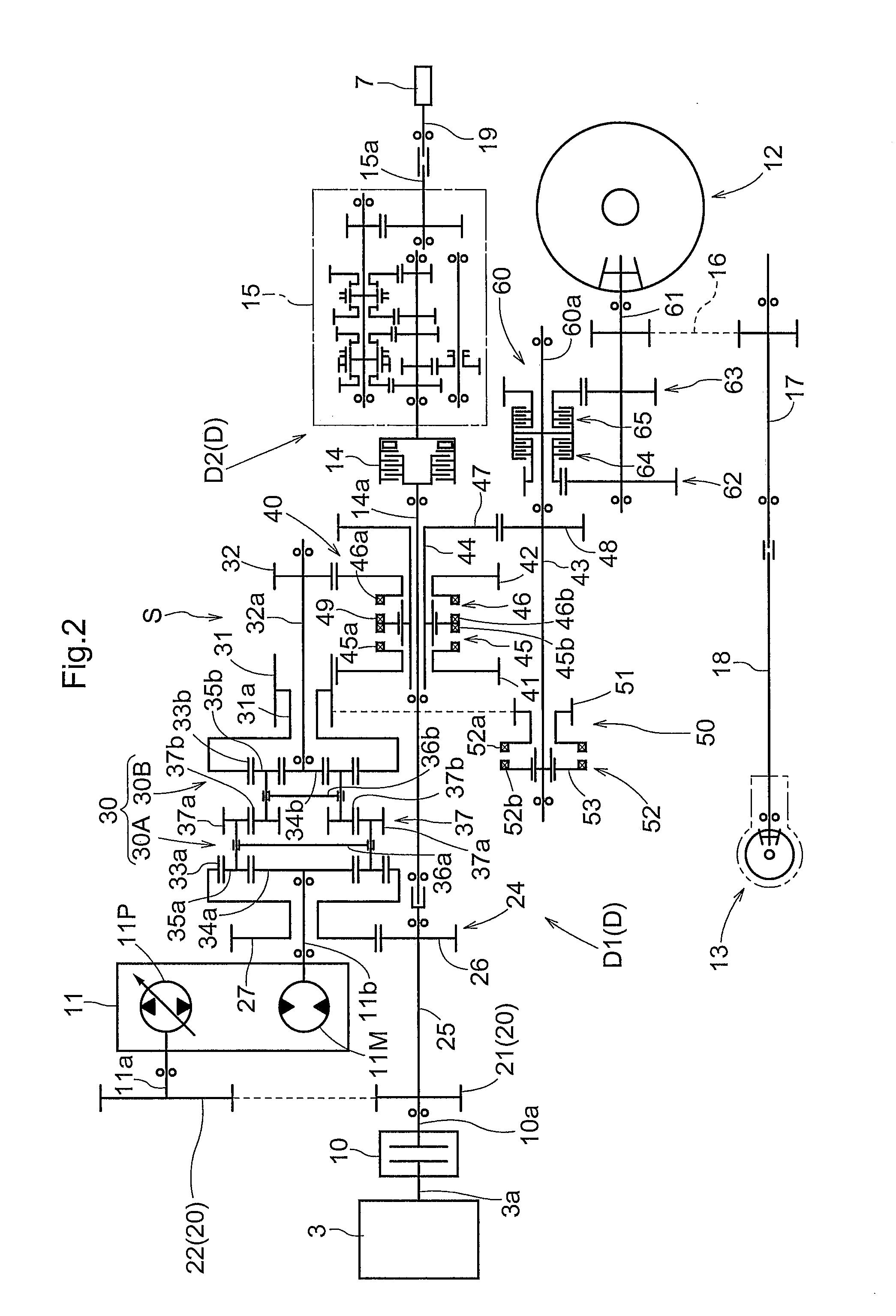 Transmission Apparatus for a Tractor