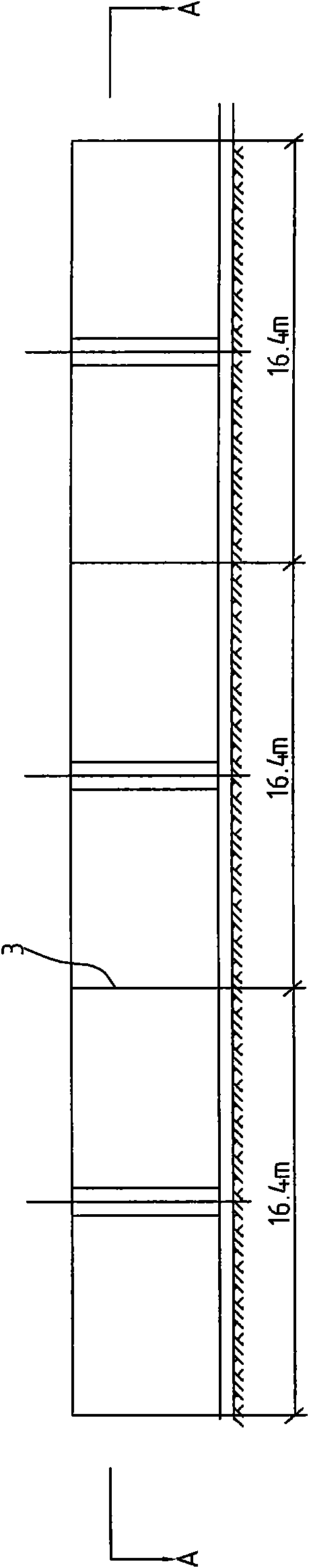 Method for controlling crack of super-long wall body