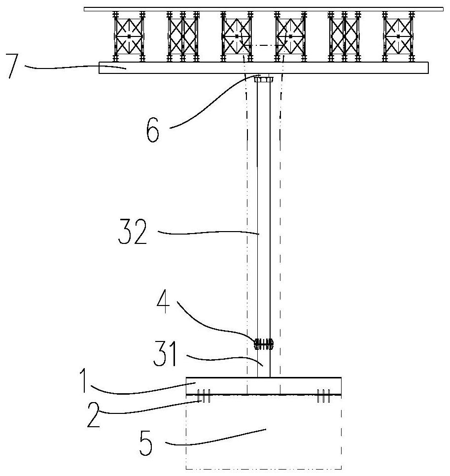 A pipe column foundation structure for rapid turnover construction and its application method