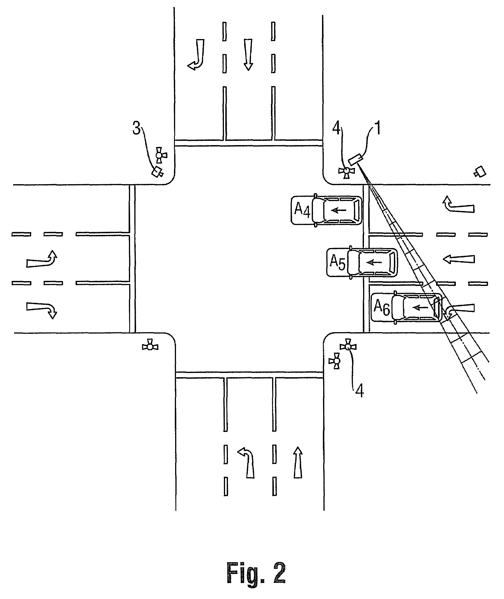 Method for detecting and documenting traffic violations at a traffic light