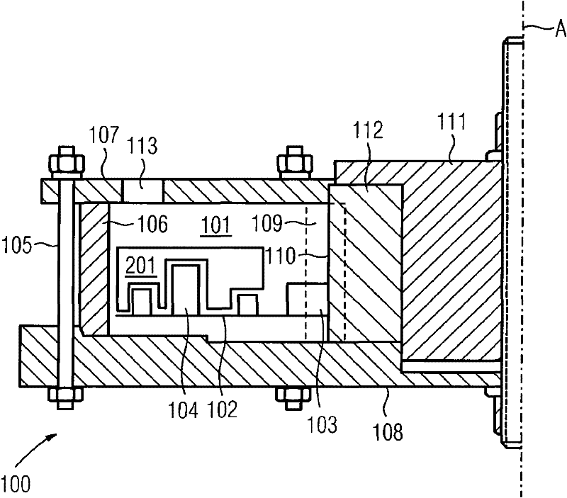 Packaging method and device for an excitation circuit present inside a rotor body