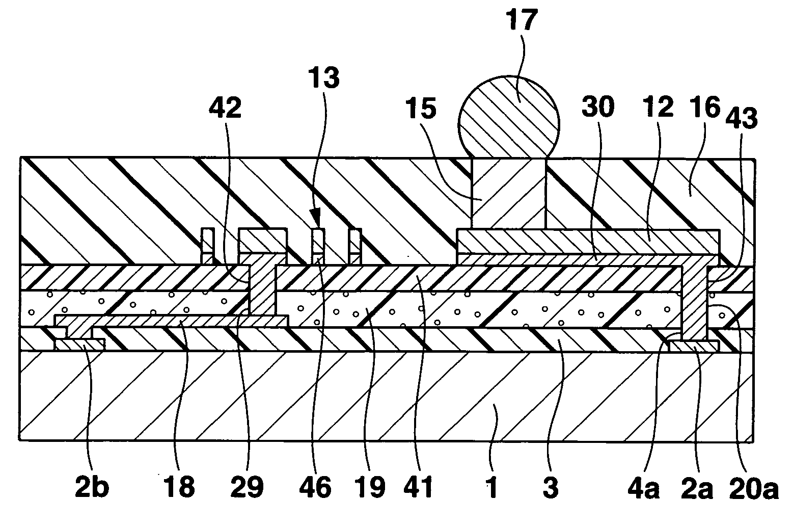 Semiconductor device with magnetic powder mixed therein and manufacturing method thereof