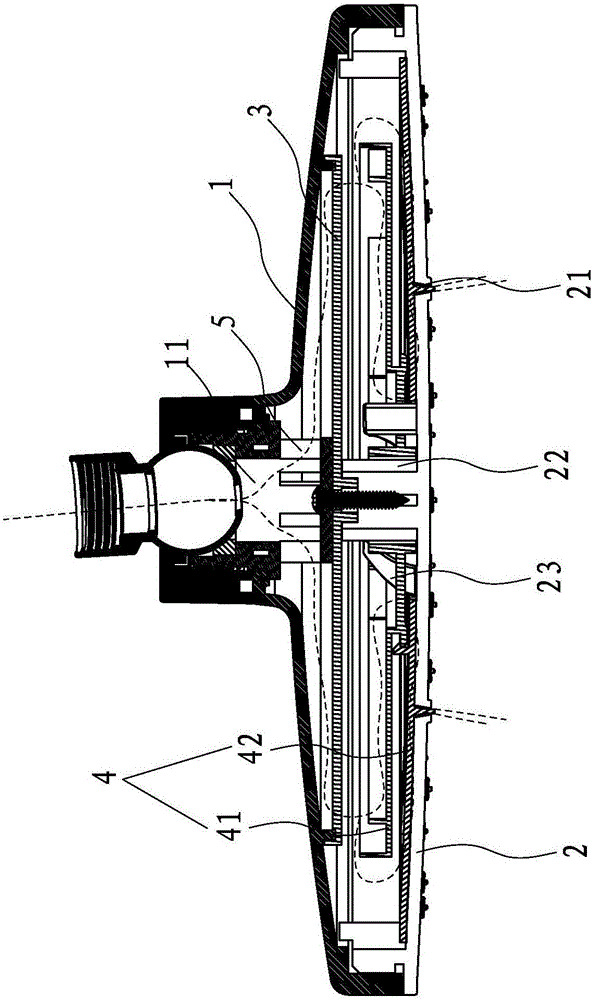 Self-cleaning top-spraying device