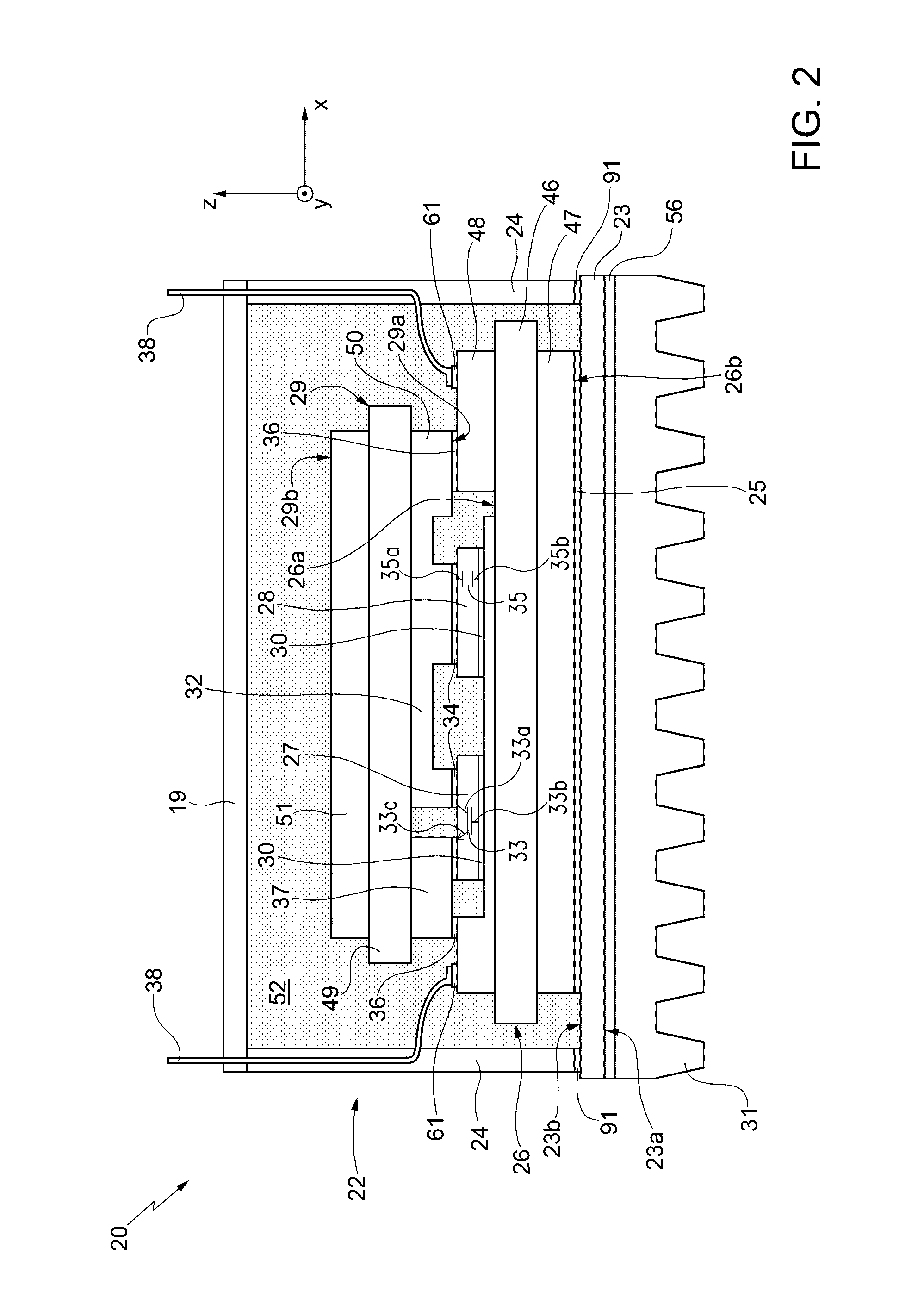 Electronic power module with enhanced thermal dissipation and manufacturing method thereof