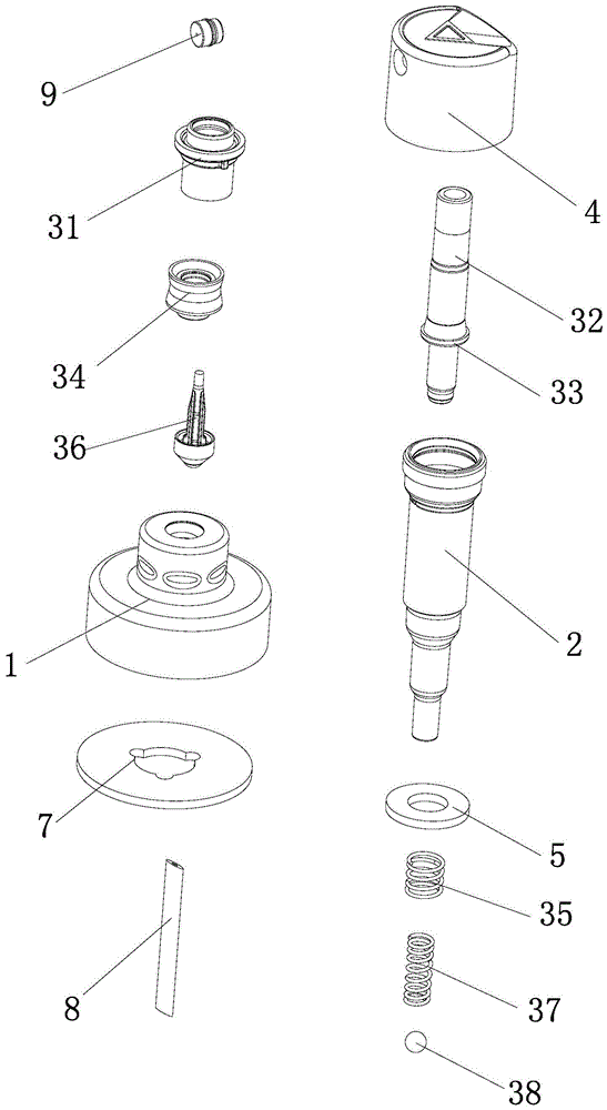 A spray pump that is easy to assemble