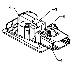 Automobile door projecting lamp and application thereof