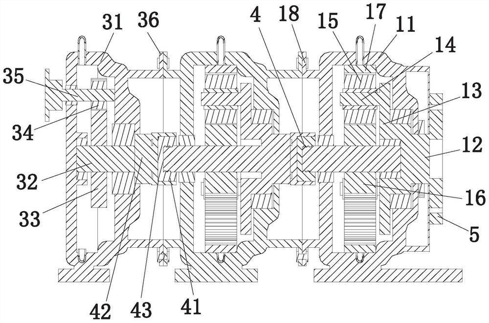 Transmission structure for wind driven generator