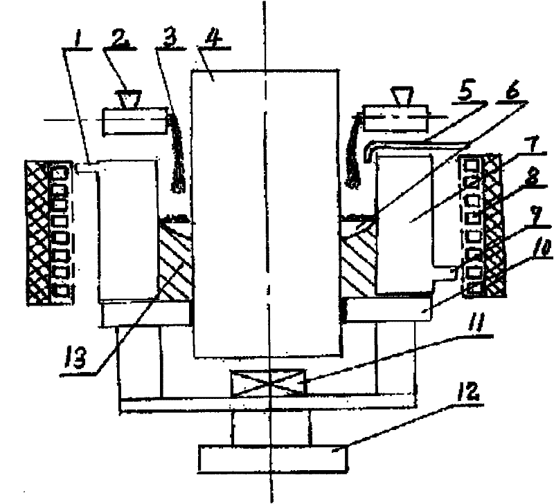 Micro-nano-alloy bimetal composite material preparation technique and device thereof