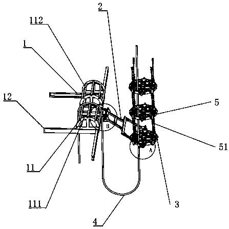 Saddle structure with cable twisting limiting function