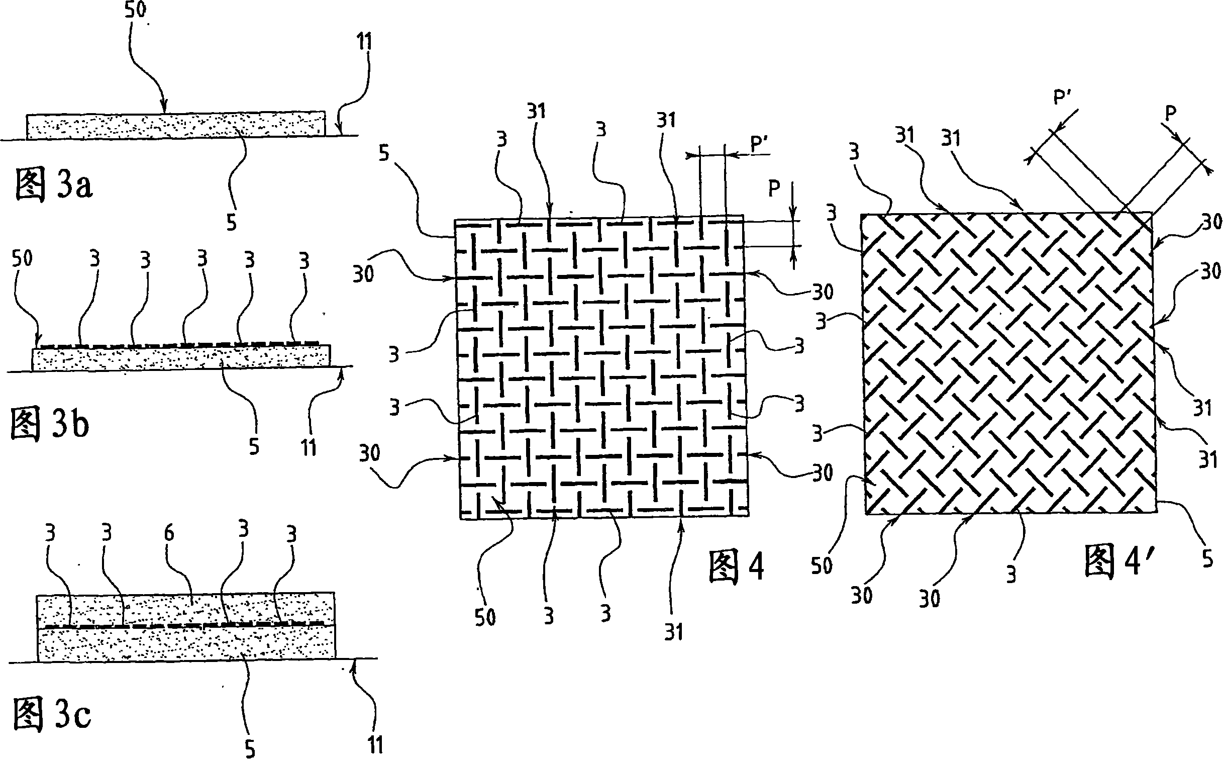 Improved ceramic slab for facings, and method for its manufacture