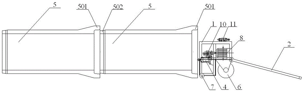 Pipe-laying installation device for jacking construction of concrete bell and spigot pipes