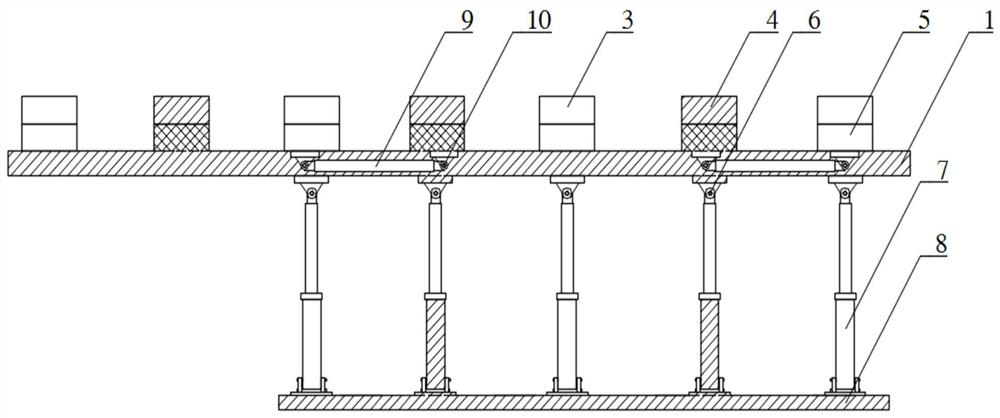 Constant-pressure self-moving temporary supporting hydraulic support for tunneling