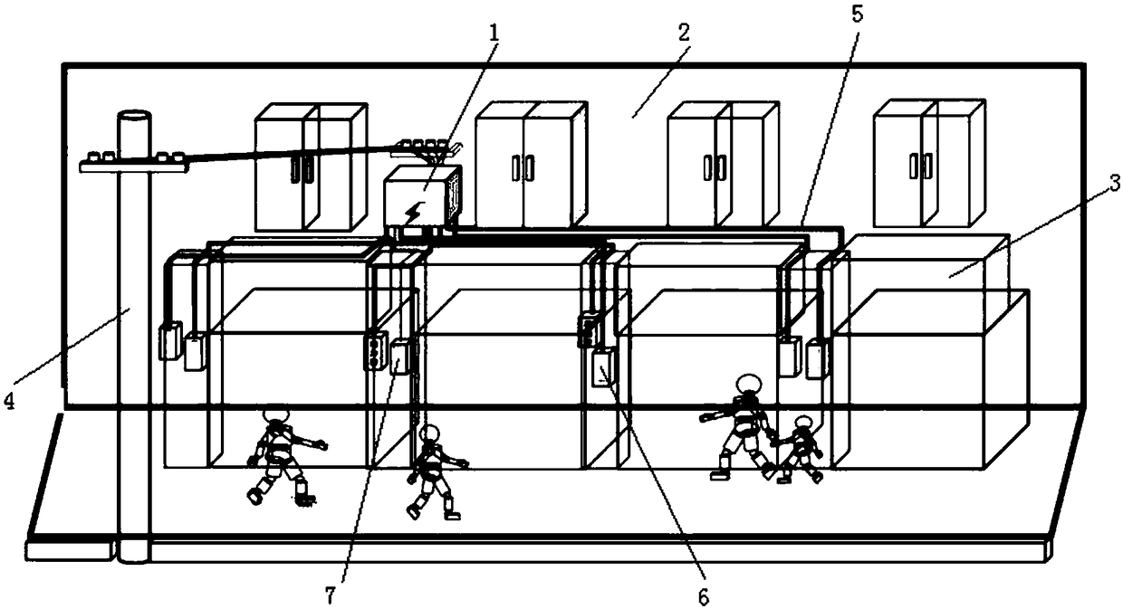 Support device of low-voltage line wiring box of distribution network