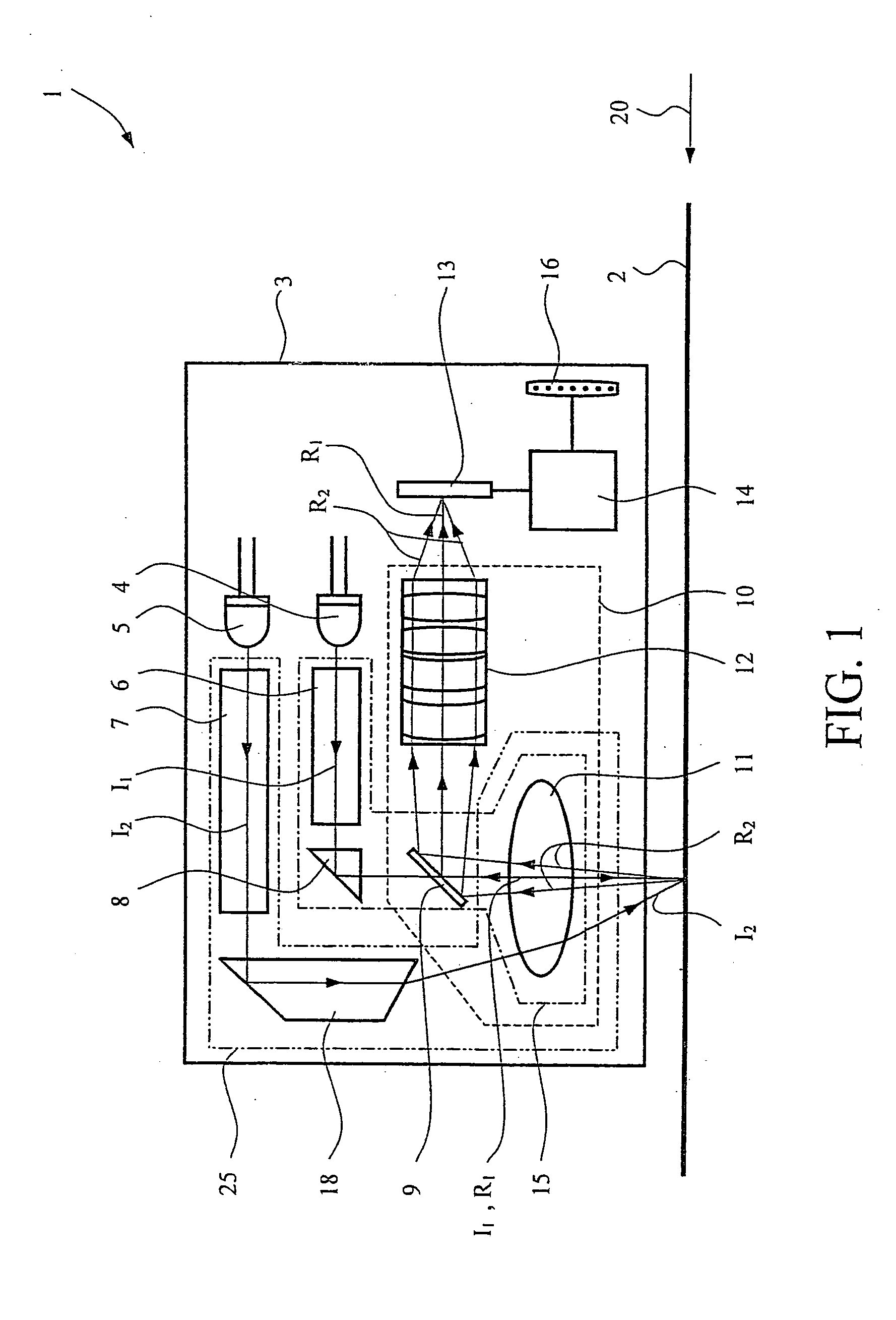 Method and device for detecting patterns on a substrate