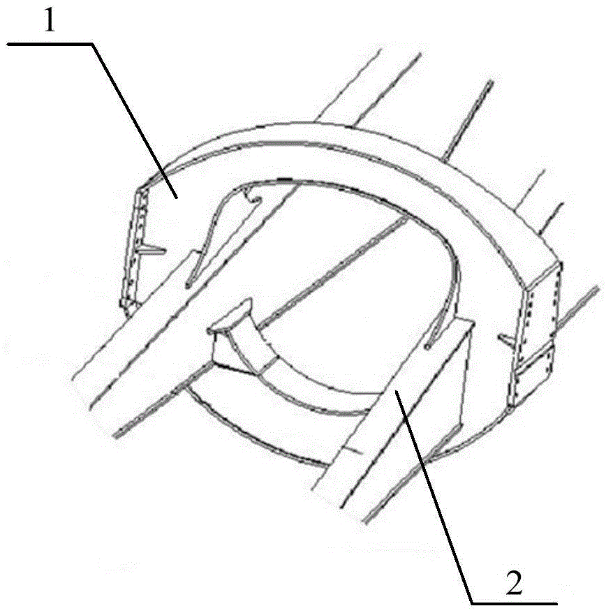 Mine dump truck gantry beam and mine dump truck frame