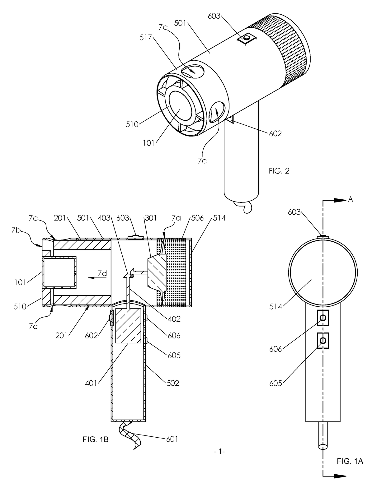 Hairdryer Assembly with Interchangeable Styling Cartridges