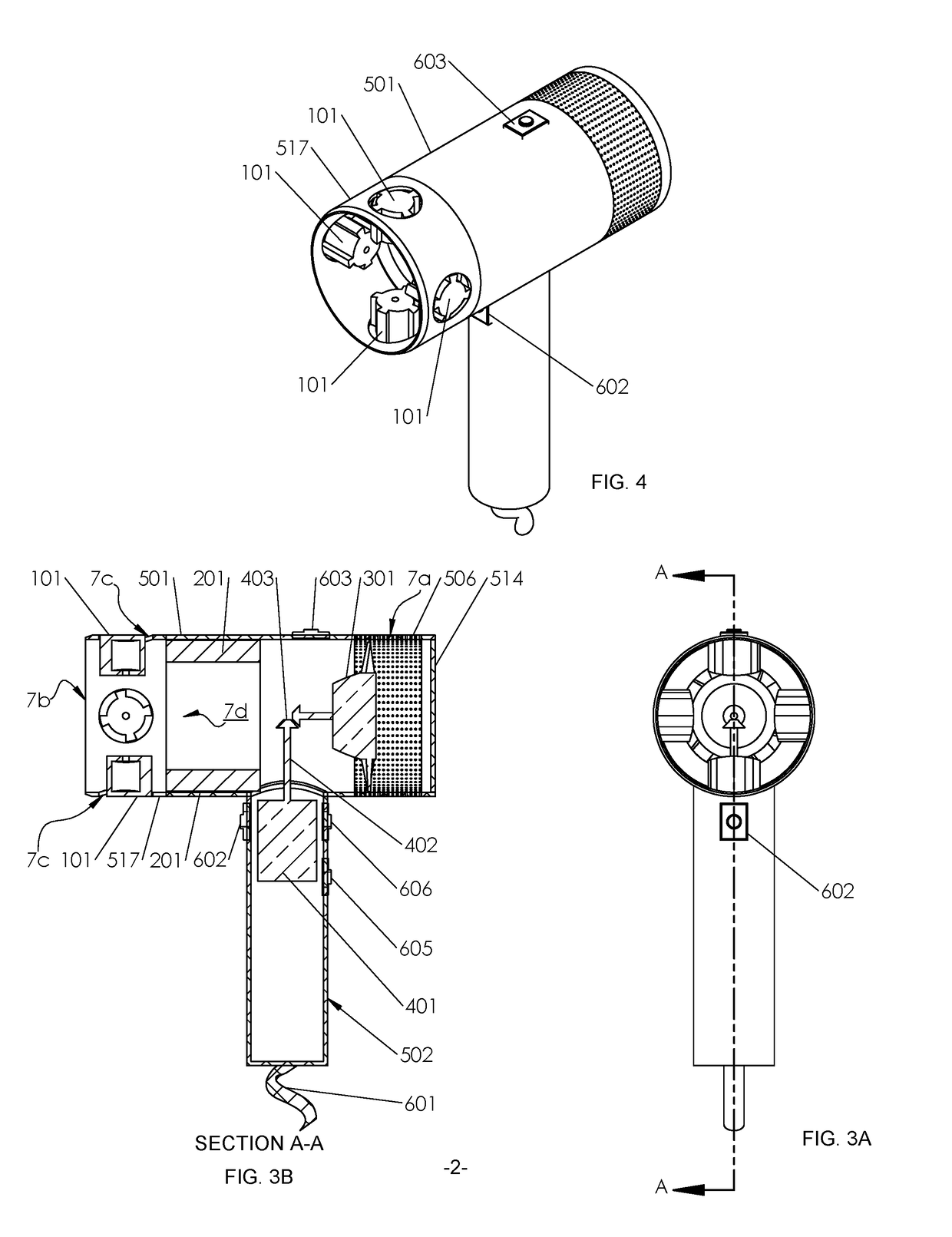 Hairdryer Assembly with Interchangeable Styling Cartridges