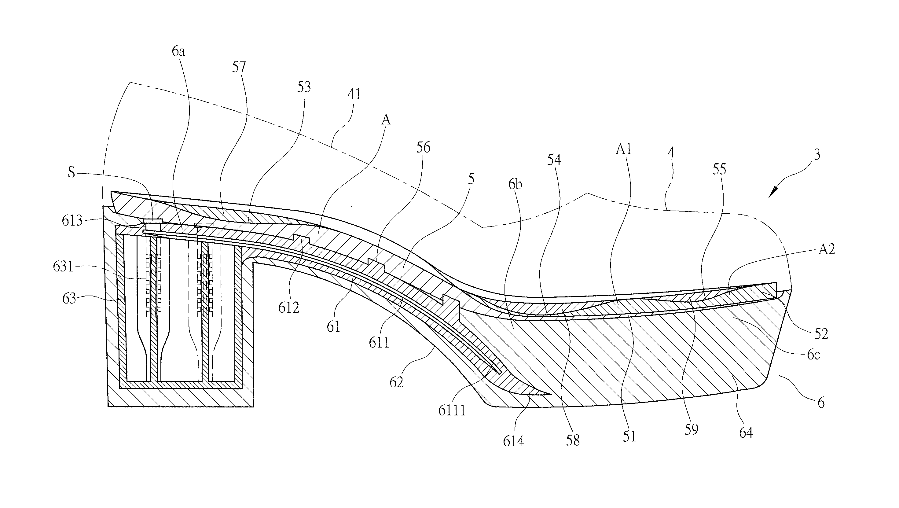 Structure of platform shoe