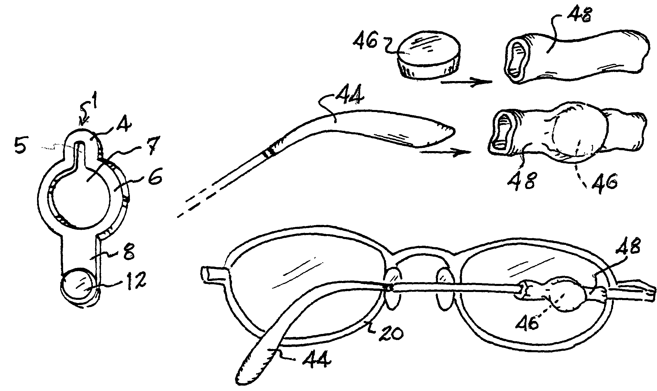 Portable securement system for eyewear