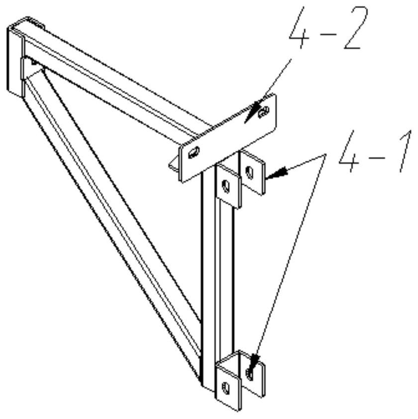 Vertical main frame of lifting operation safety protection platform for high-rise building construction