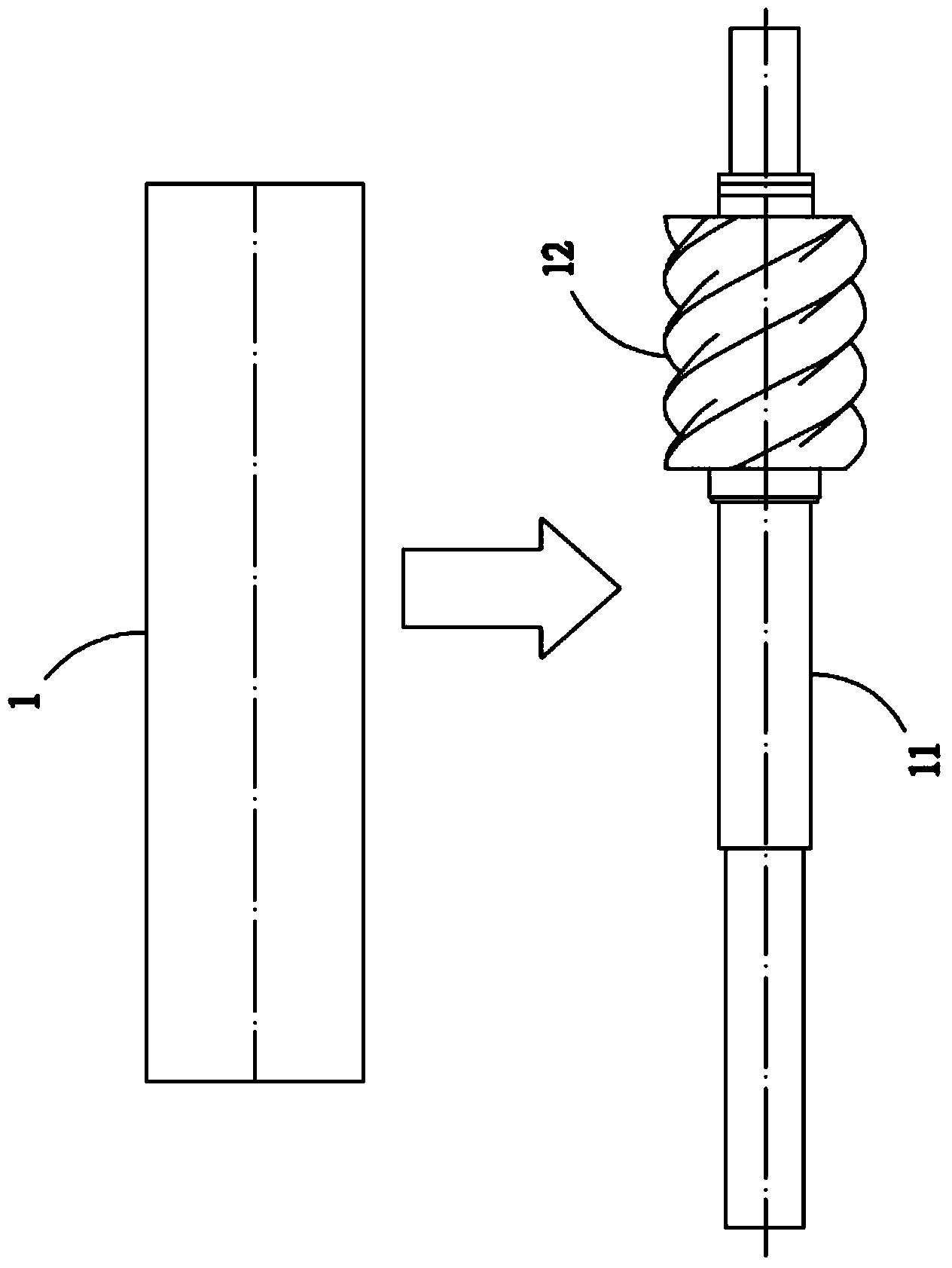 Manufacturing method of combined type spiral rotor