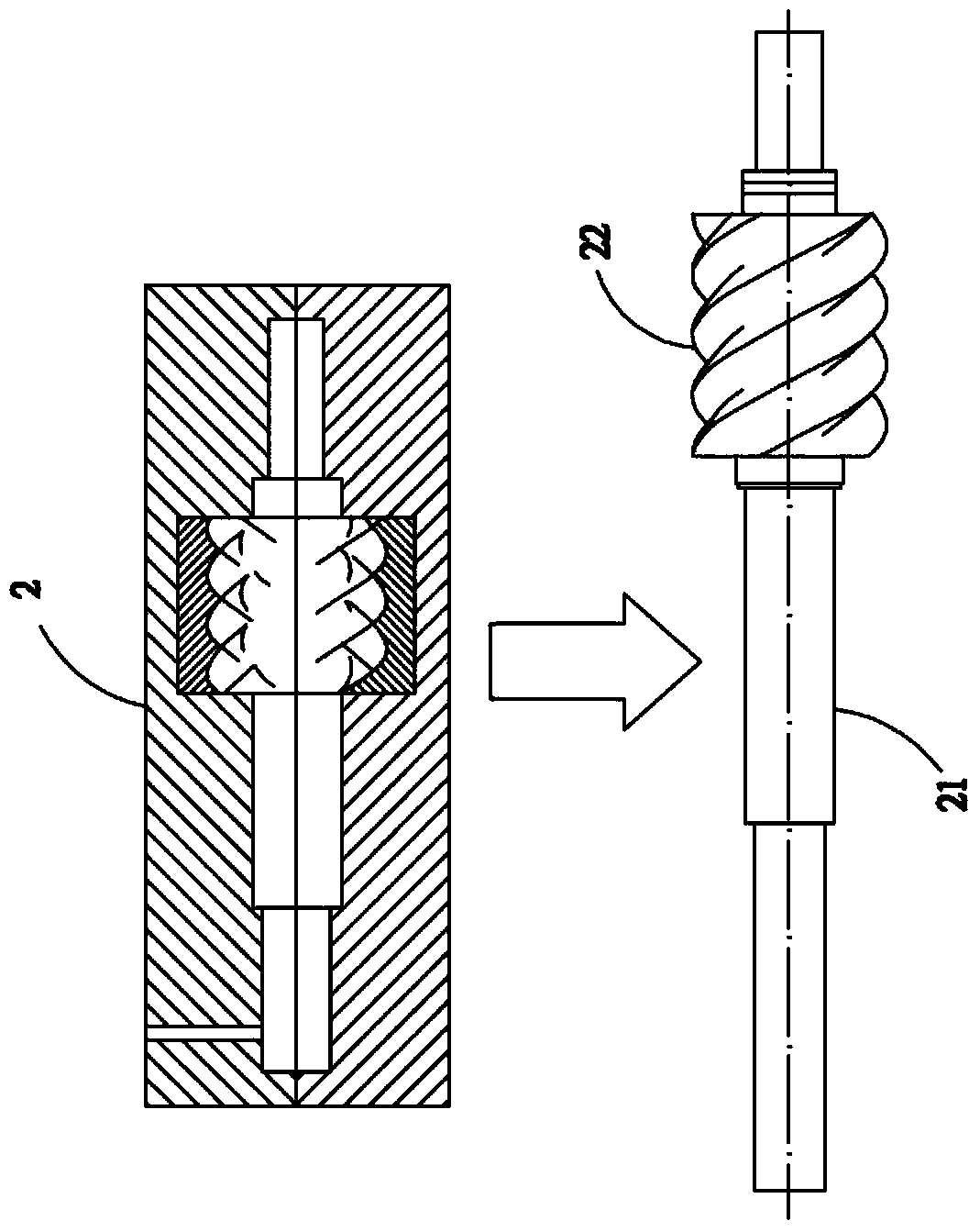 Manufacturing method of combined type spiral rotor