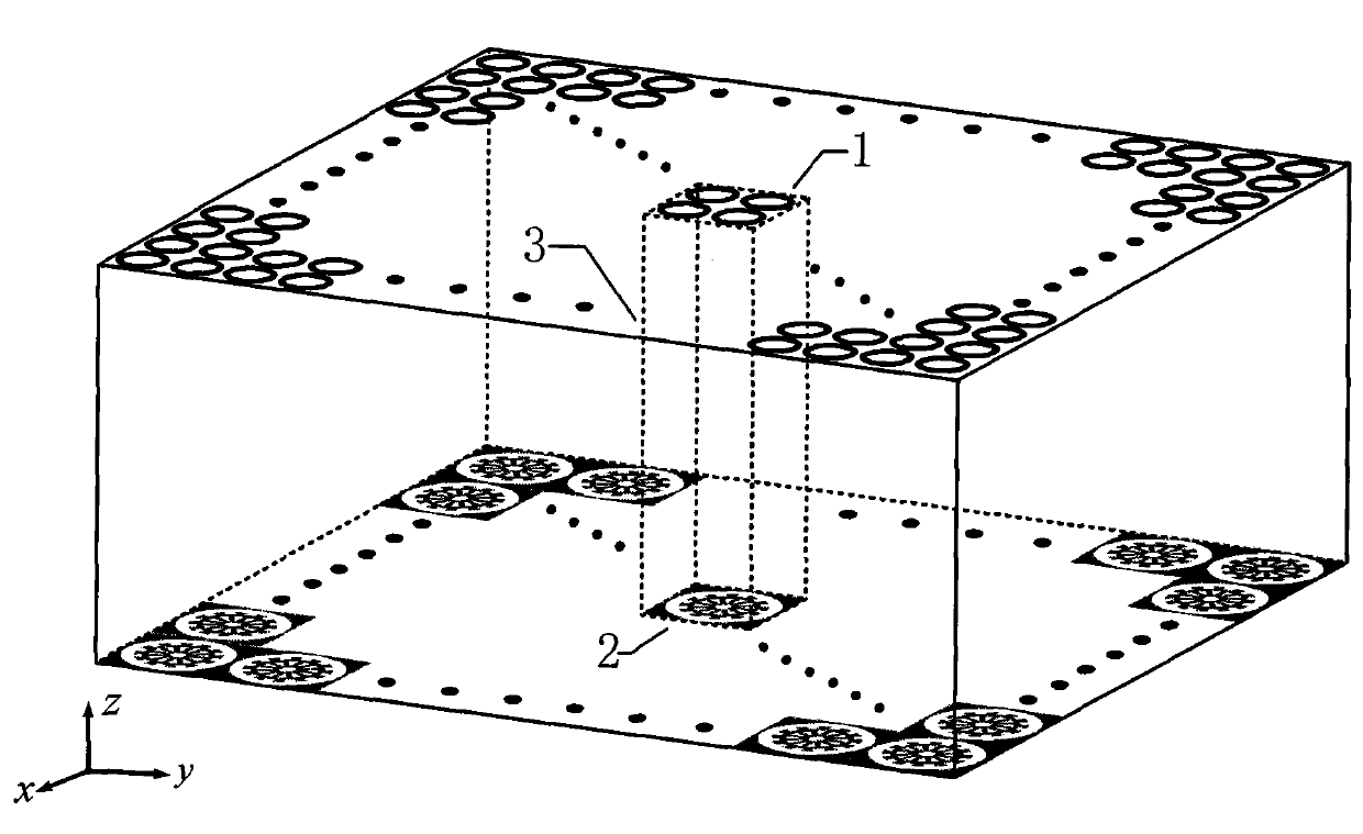 Double-frequency-band frequency selective surface reflector plate applied to reflector antenna