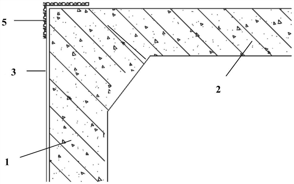 A lap joint method of different waterproof materials for side wall and roof