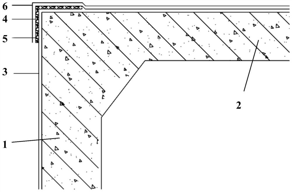 A lap joint method of different waterproof materials for side wall and roof