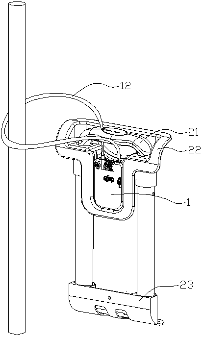 Luggage pull bar combined with lock