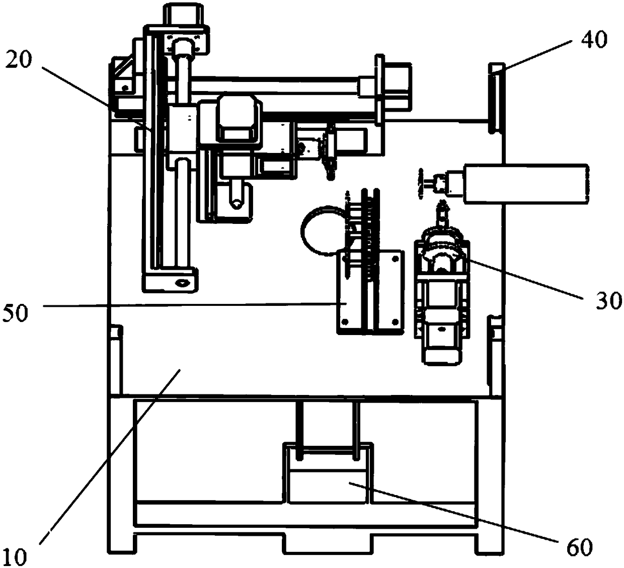 An automatic grinding head replacement device