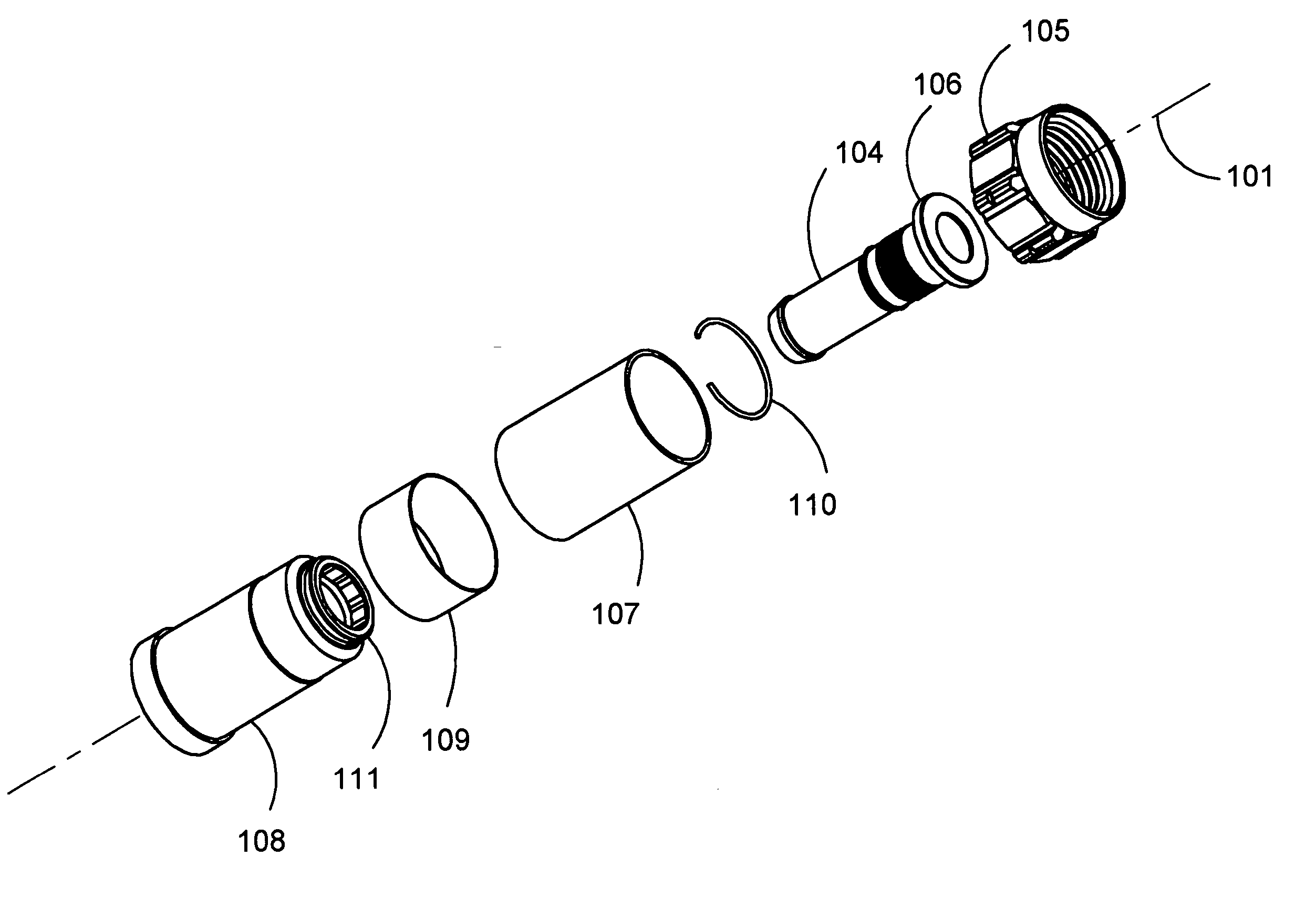 Coaxial cable connector with grounding member
