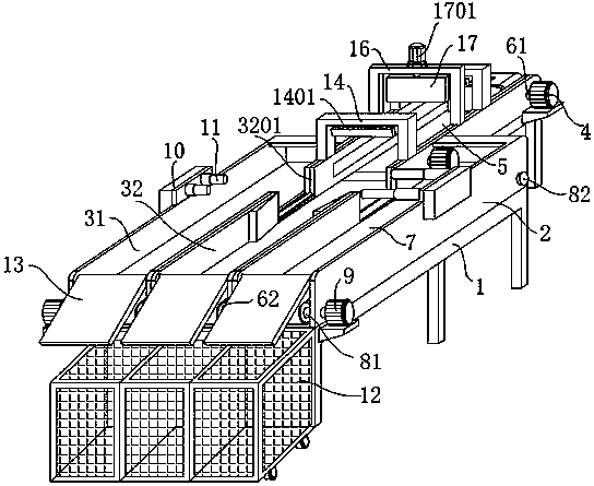 Intelligent logistics sorting and conveying device based on computer control