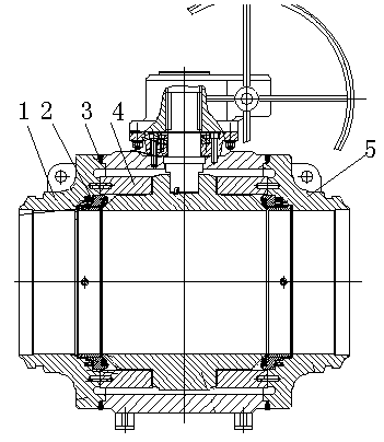 Automatic narrow-gap submerged arc welding process for all-welded fixed ball valve with medium and large calibers