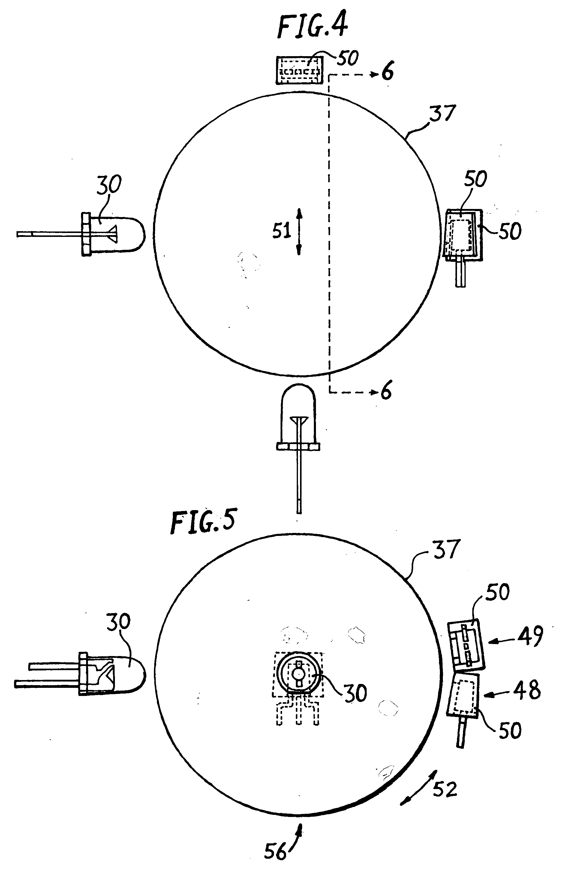 Opto-electronic encoder with three-dimensional scales