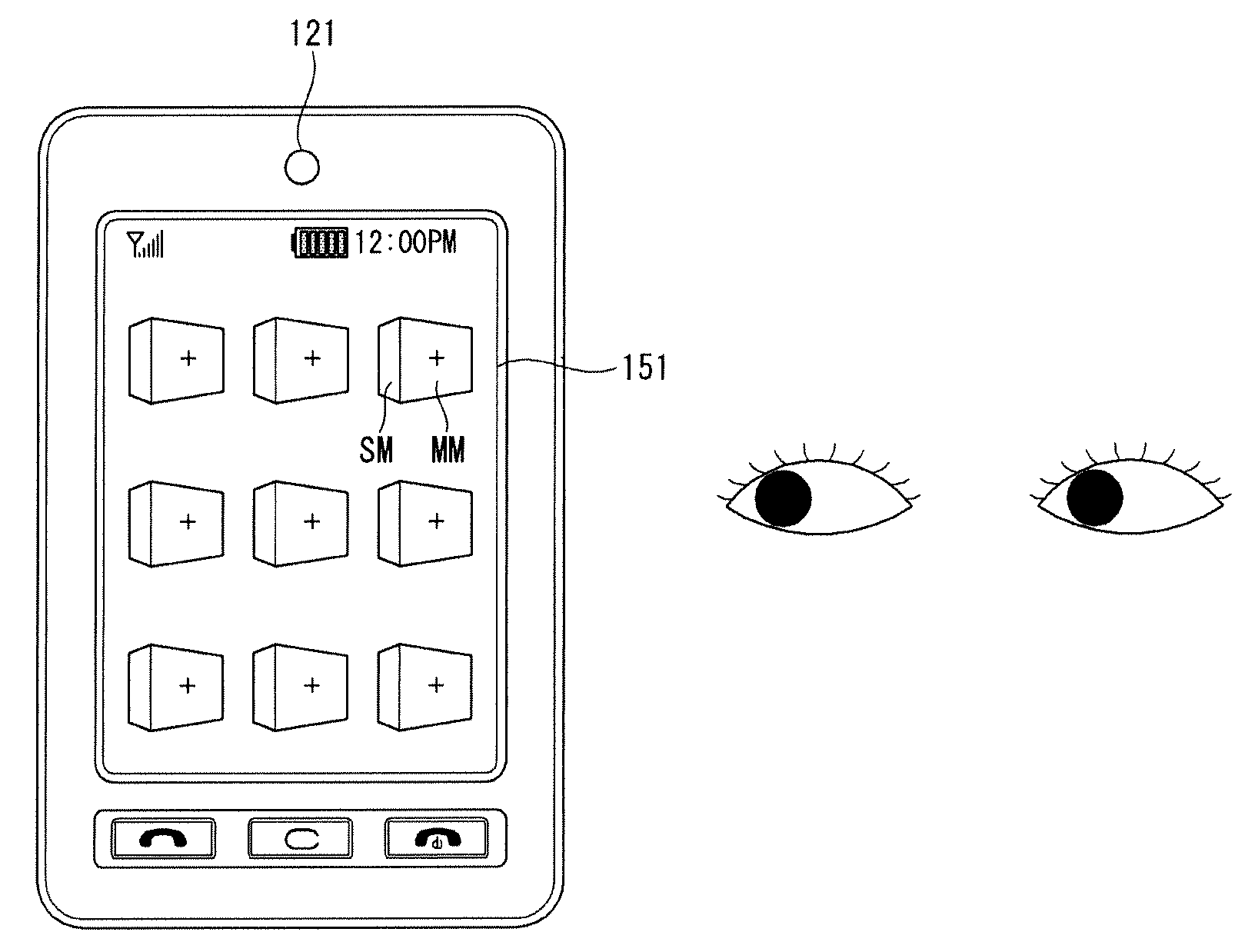 Controlling method of three-dimensional user interface switchover and mobile terminal using the same