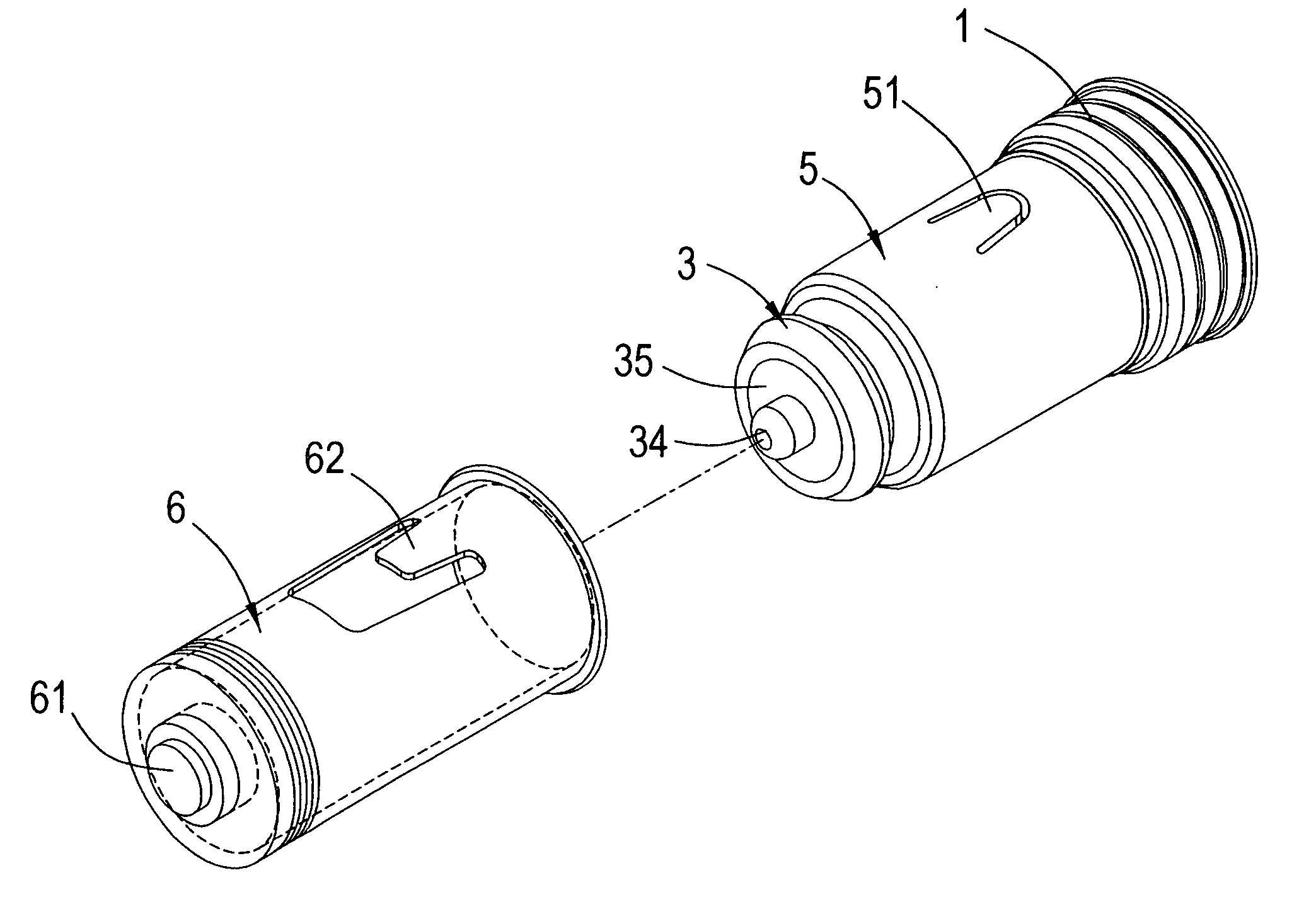 Car flashlight structure