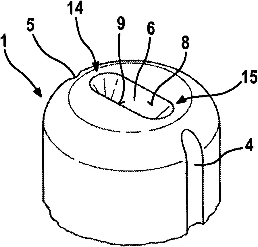 Solenoid valve and driver assistance device comprising said type of solenoid valve