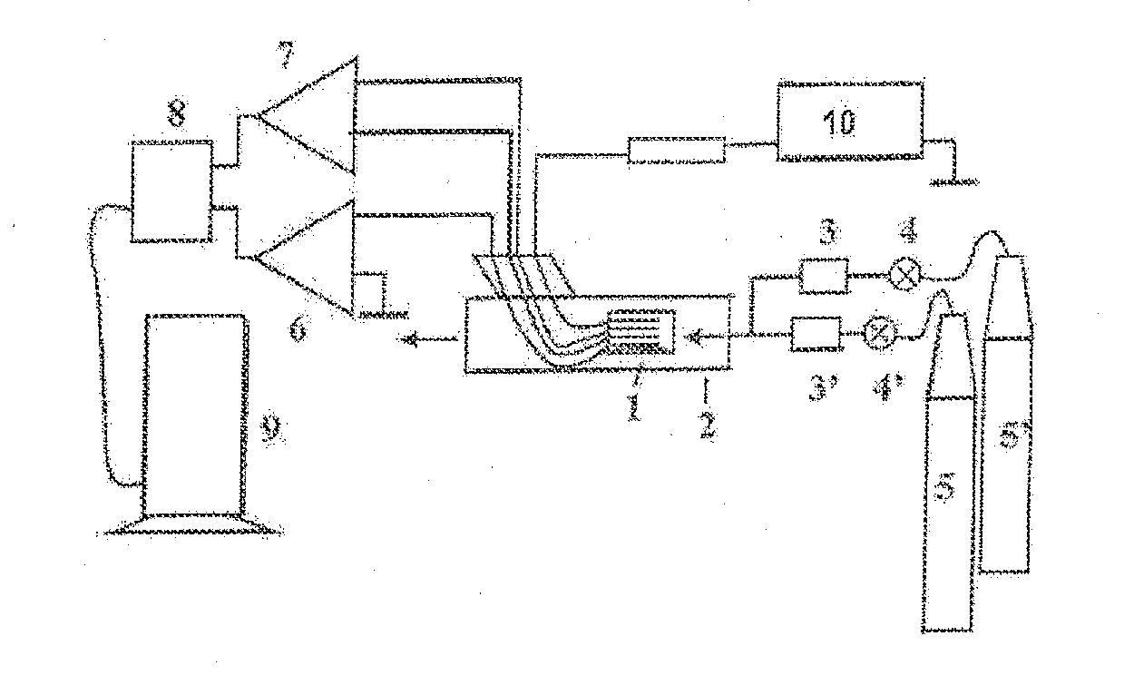 Diagnostic nanosensor device and method for breath analysis