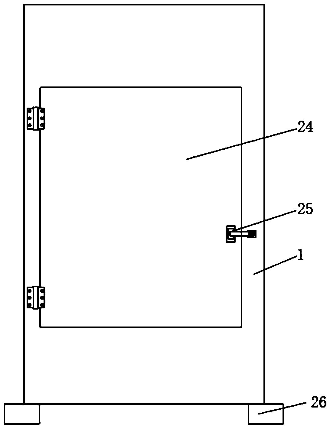 A fixing and heat dissipation device for electric control internal components of fire fighting equipment