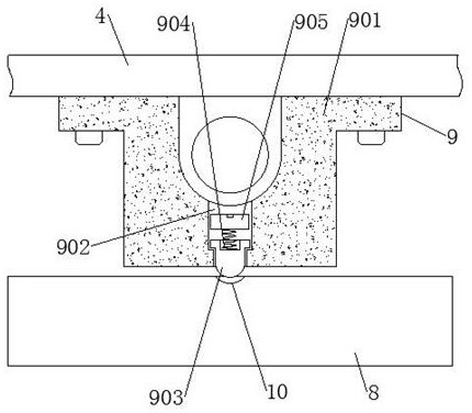 A pressing mechanism for industrial composite material processing with a mold ejecting and trimming mechanism