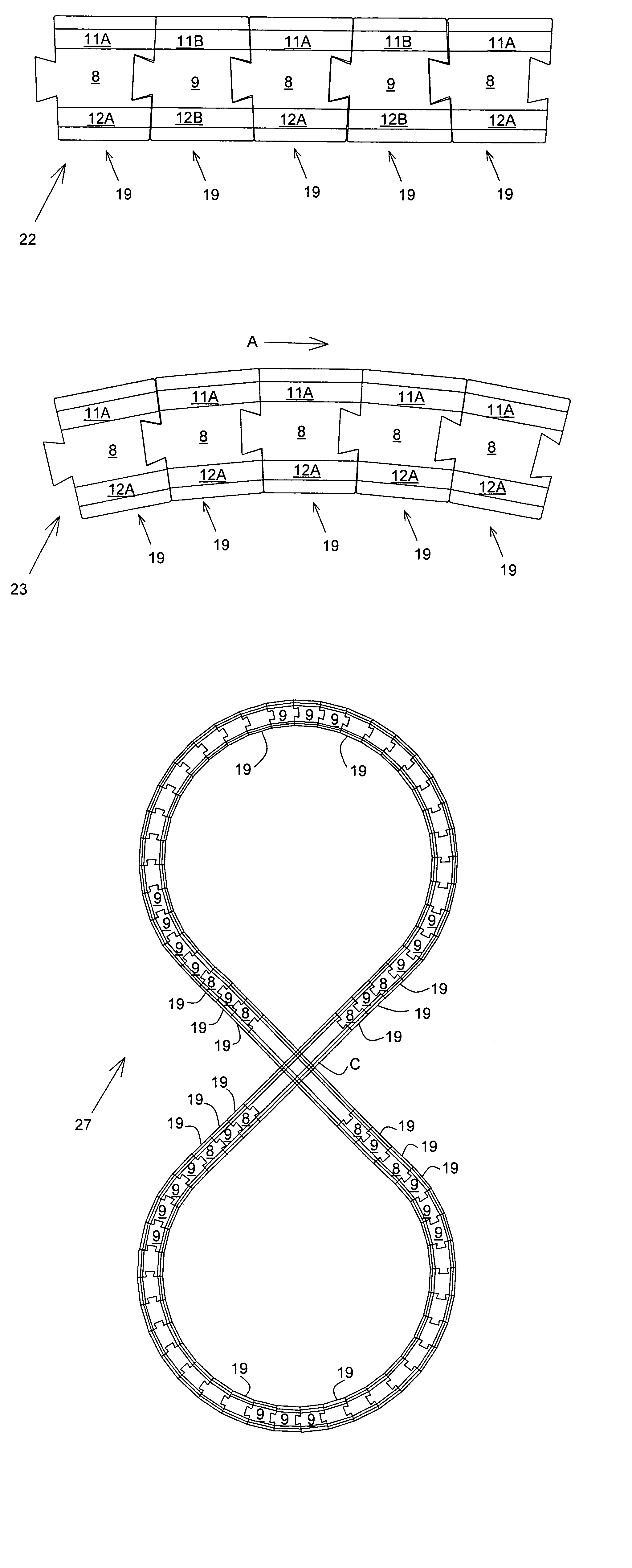 Toy-vehicle track section