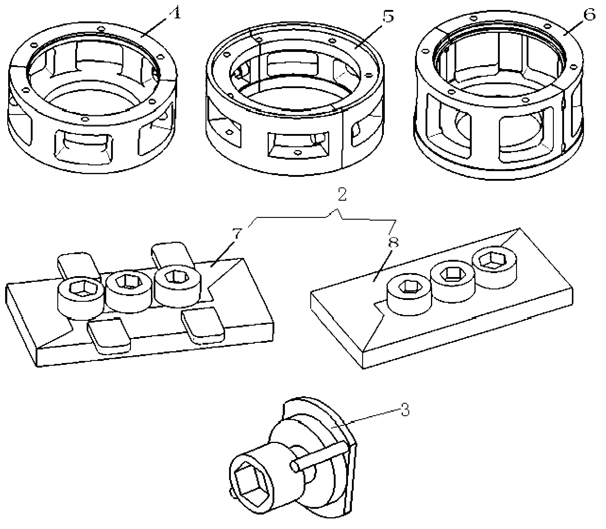 Assembling and welding tool for ceramic windows and application method for assembling and welding tool