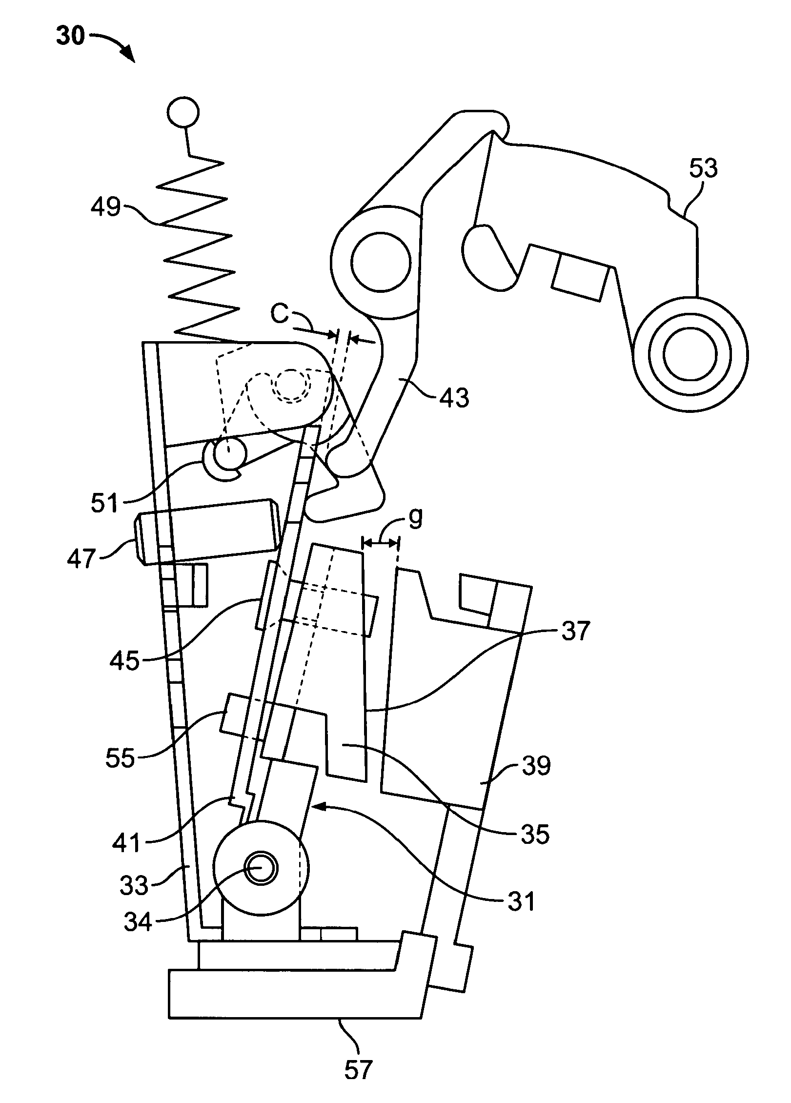 Divided adjustable armature for a circuit breaker