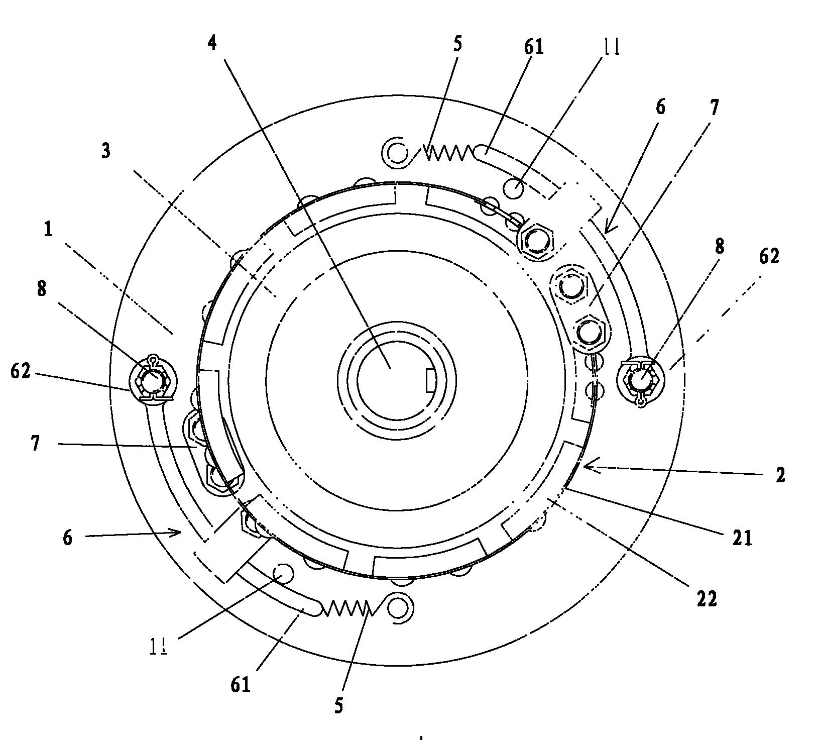 Automatic clutch and use thereof