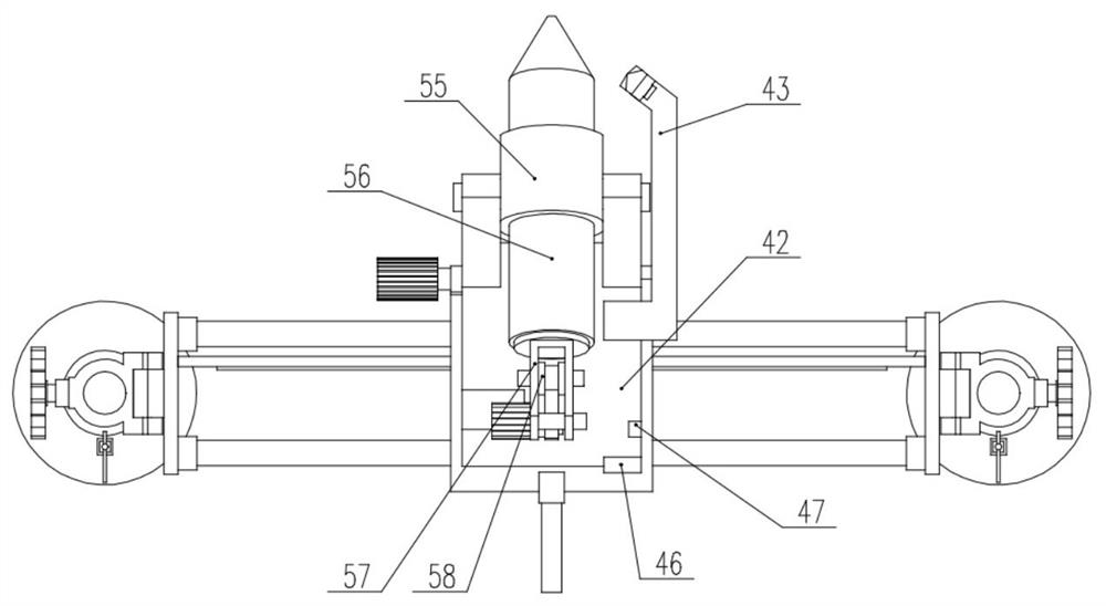 Straddle type handheld welding gun auxiliary stabilizing device based on magnetic and gas dual adsorption