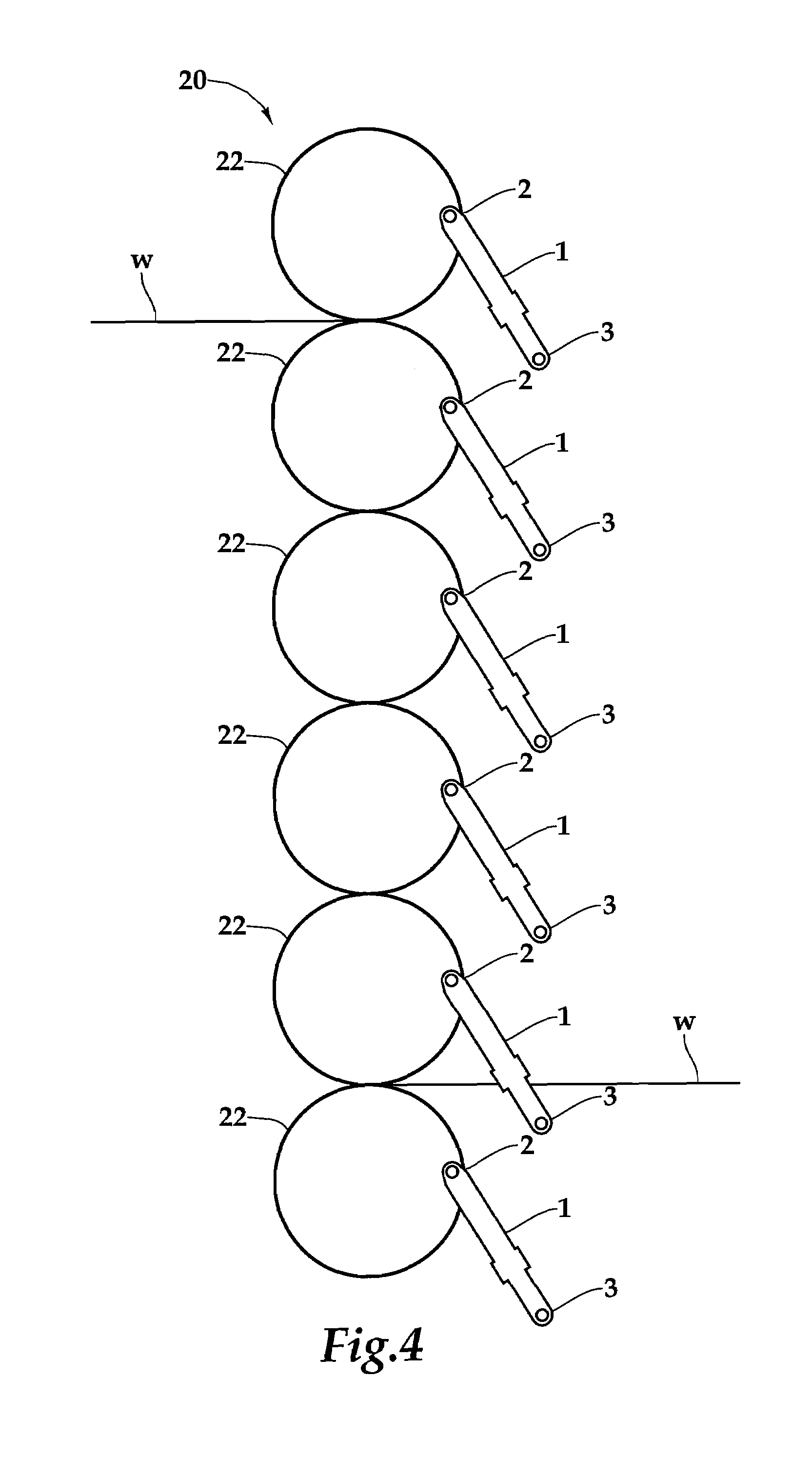 Relief cylinder structure of a multinip calender