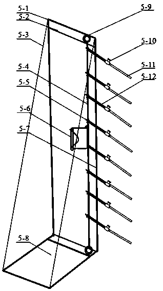 Experimental device for measuring stratified flux of greenhouse gases in rice field drainage ditch, and method thereof